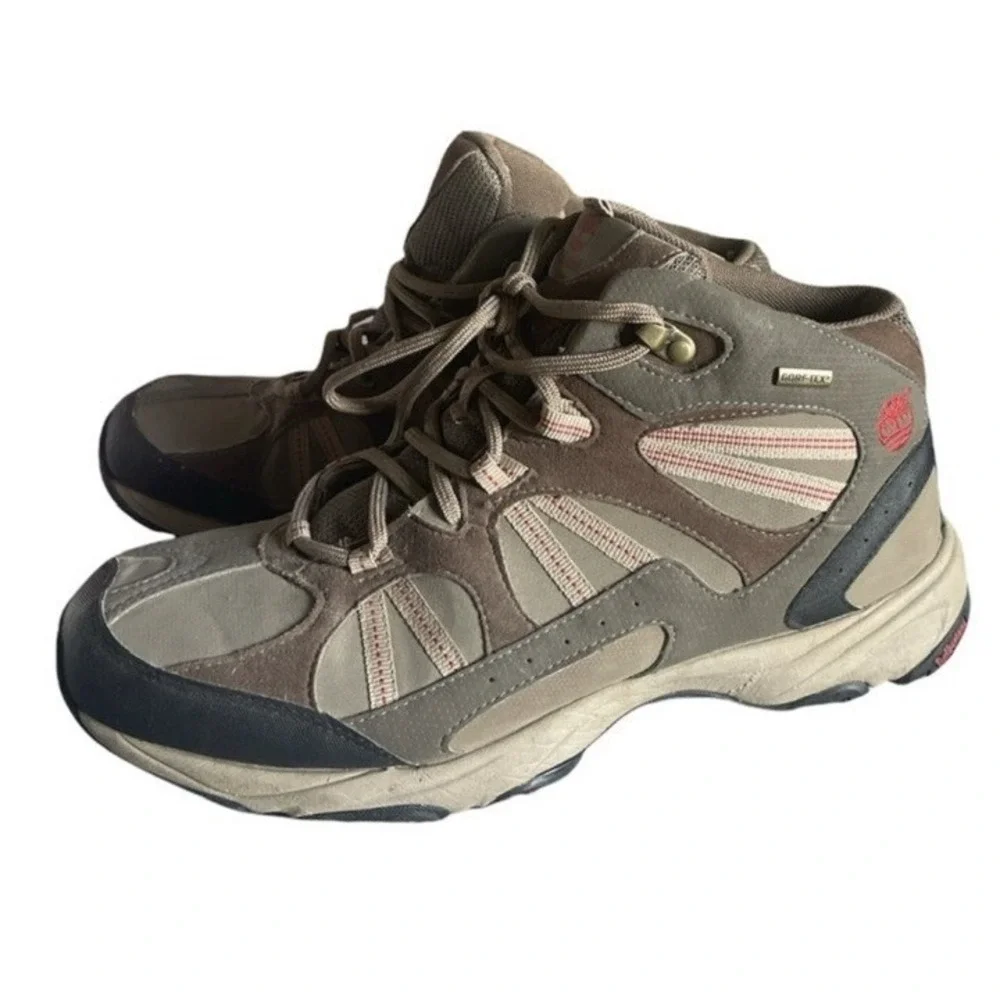 Timberland 94123 Gore-Tex Hiking Boots‎ Mens 10.5 Brown Waterproof Mid Top